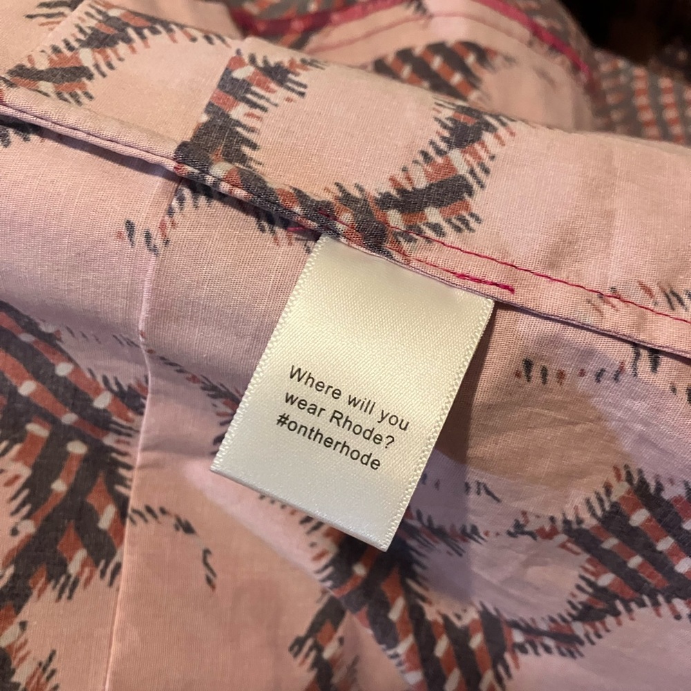 NWT RHODE Constrance Dress, Woven Geo Pink Red Size XS/S Extra Small/Small Boho - Picture 11 of 11